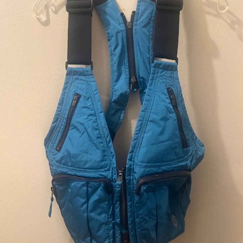 Free People Movement FP Outdoor Pursuits Blue Nylon Zip Pocket Utility Vest NEW - Picture 10 of 16